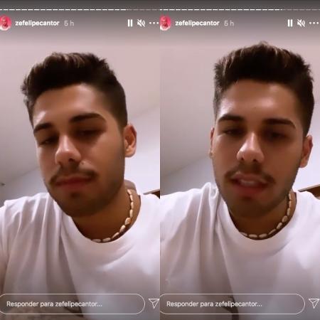Zé Felipe diz que está com covid-19 pela segunda vez - Reprodução/Instagram