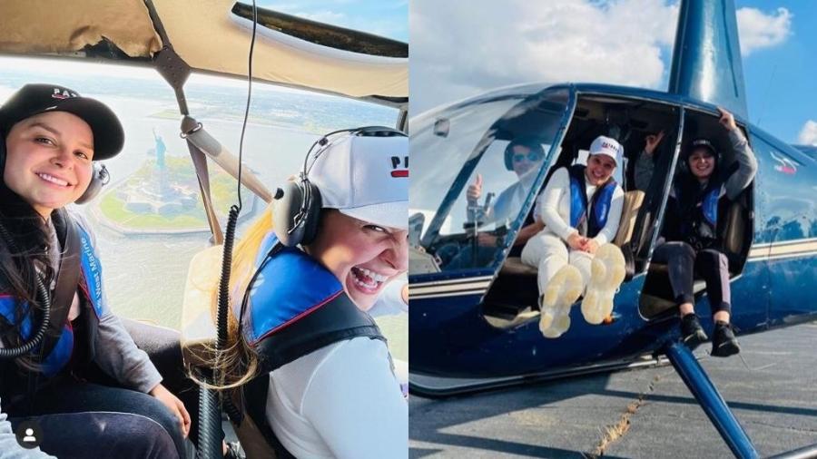 Maiara e Maraisa curtem passeio de helicóptero em Nova York - Reprodução/Instagram