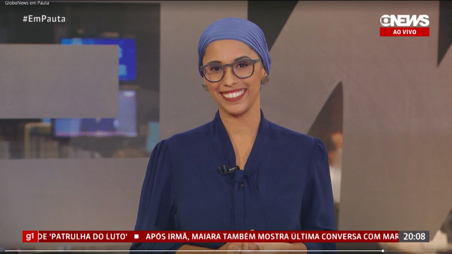 A apresentadora Lilian Ribeiro ao anunciar que está fazendo tratamento contra câncer de mama  - Reprodução GloboNews