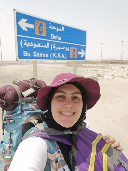 De mochilão, Ana passou seis dias no Qatar economizado o que podia - Arquivo pessoal
