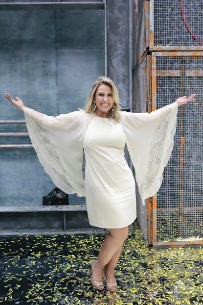 21.jun.2016 - Andreia Sorvetão posa para fotos durante a final do "Power Couple Brasil" - Rafael Cusato/Brazil News