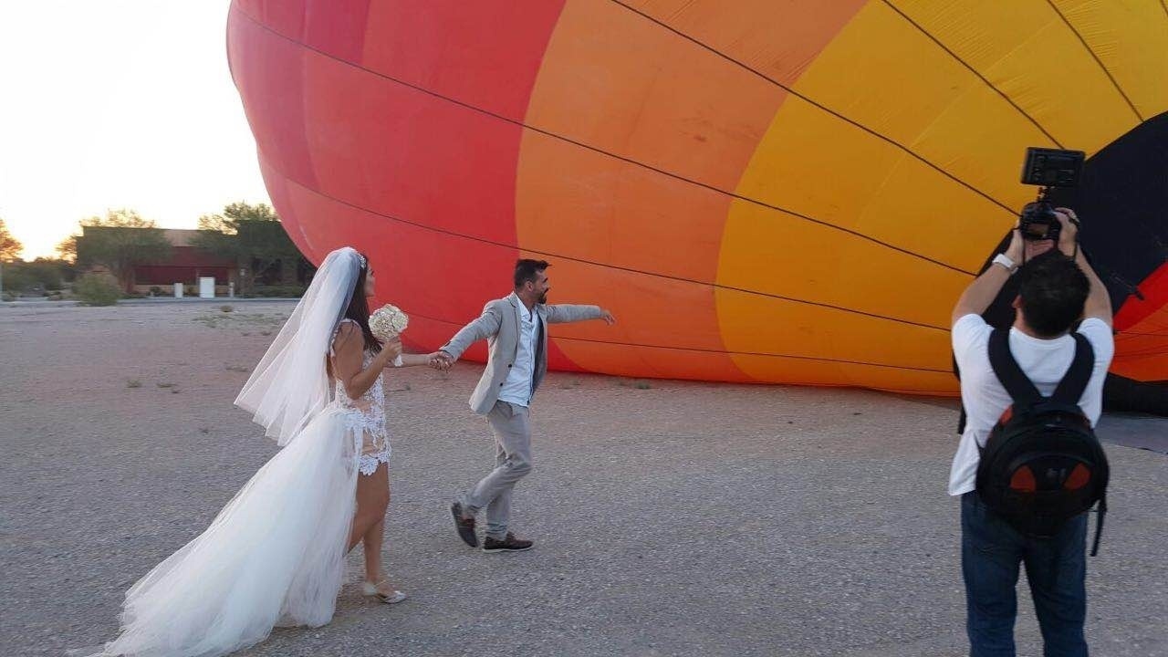 Laura Keller e Jorge Sousa sobem em balão, em Las Vegas, para celebrarem casamento - dgvipservices/r2assessoria