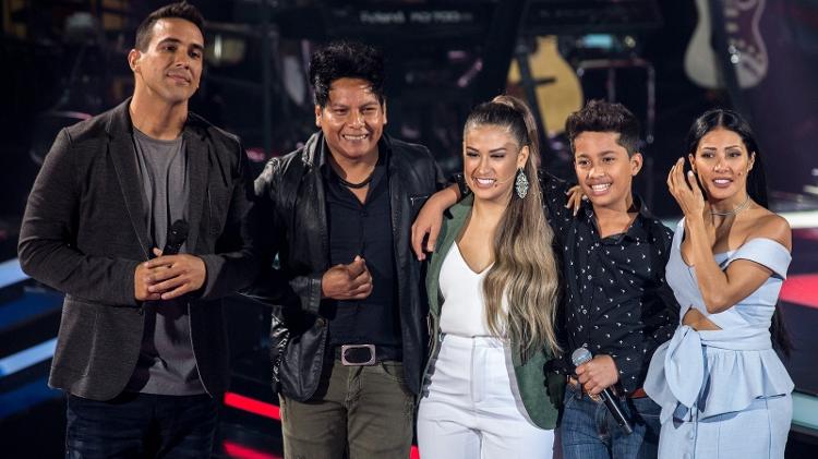 Simone e Simaria com o candidato Augusto Michel - Fabio Rocha/TV Globo - Fabio Rocha/TV Globo