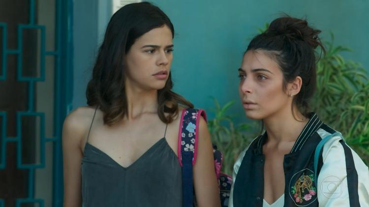 Bia (Arianne Botelho) e Pérola (Rayssa Bratillieri) em "Malhação: Vidas Brasileiras" - Reprodução/TV Globo - Reprodução/TV Globo