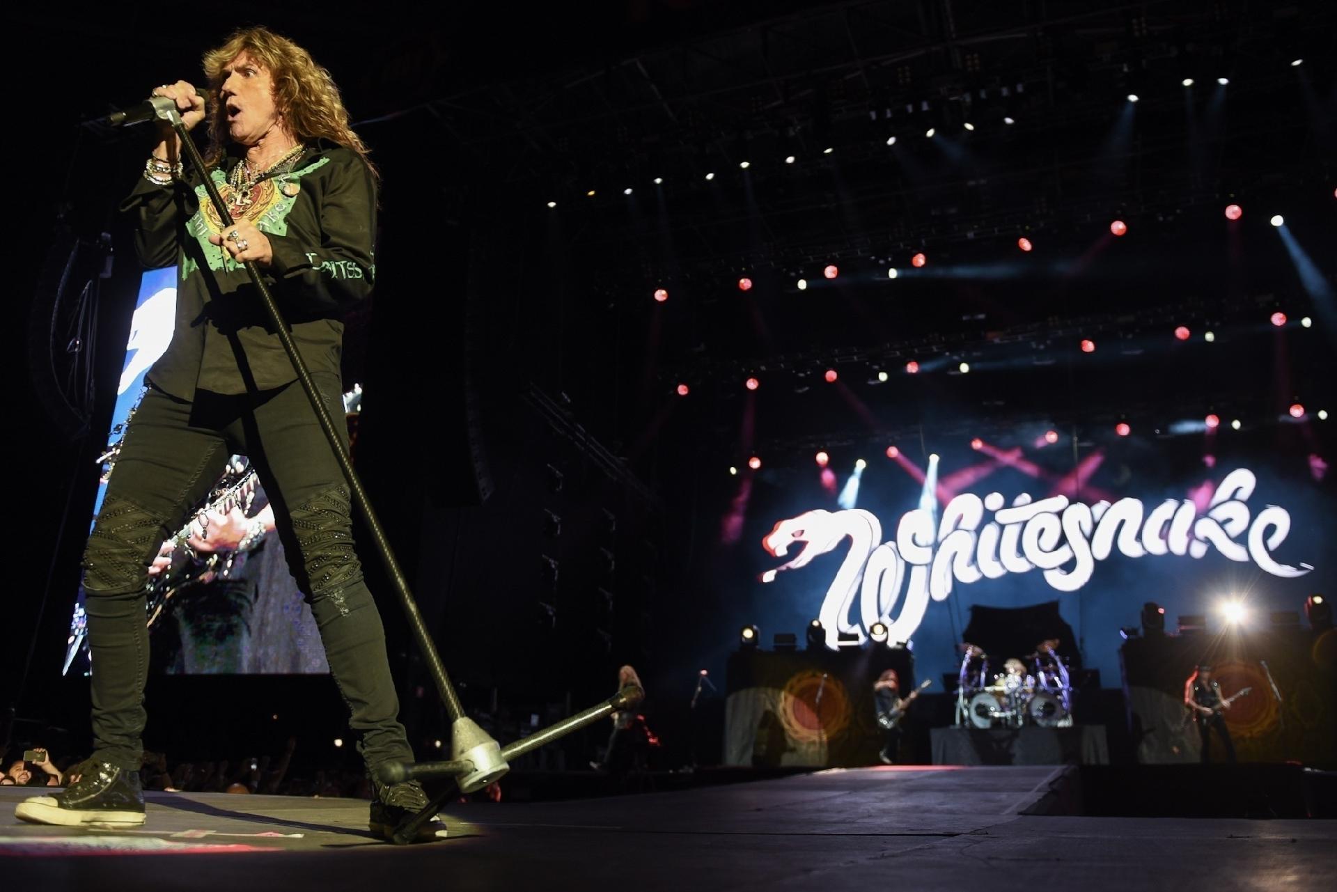 David Coverdale comandou o show do Whitesnake na noite deste sábado (21) no festival Rockfest, no Allianz Parque - Flavio Moraes/UOL