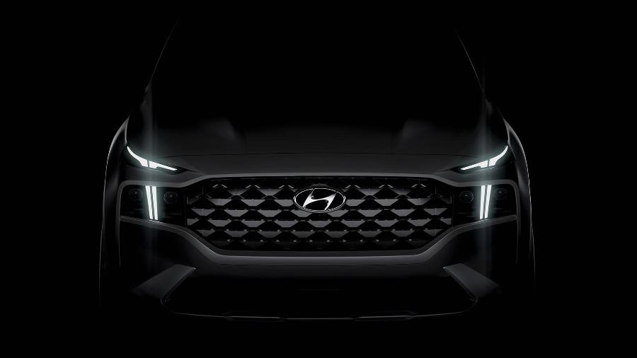 Teaser do novo Hyundai Santa Fe - Divulgação