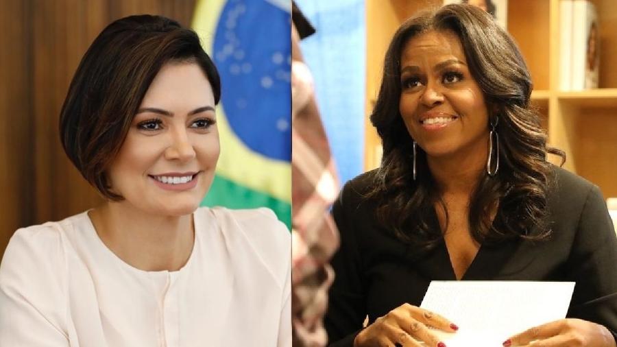 Michelle Bolsonaro e Michelle Obama - Instagram/@michellebolsonaro/@michelleobama