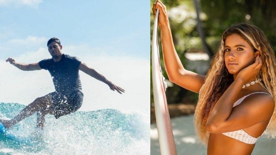 Cauã Reymond foi salvo por surfista Anne dos Santos - Reprodução/Instagram