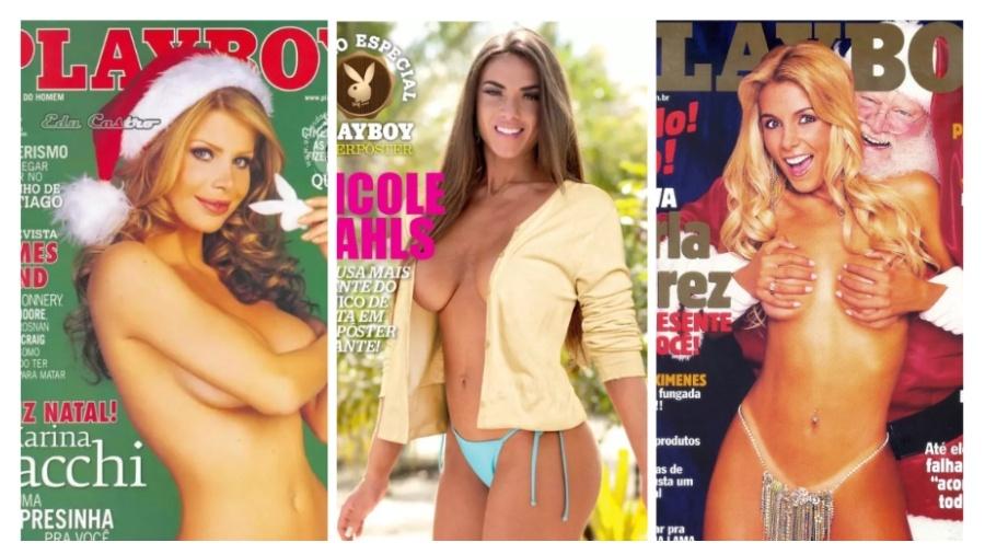 Personalidades como Karina Bacchi, Carla Perez e Nicole Bahls relataram arrependimento por posar pelada para as páginas da Playboy - Reprodução