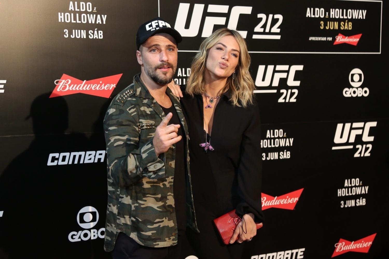 Bruno Gagliasso e Giovanna Ewbank no UFC 212 que aconteceu na Jeunesse Arena na Barra da Tijuca, no Rio  - AgNews