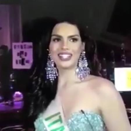 Reação da miss trans Marianna Melo ao saber que estava ao vivo após pedir para interromper entrevista - Reprodução/Facebook - Reprodução/Facebook
