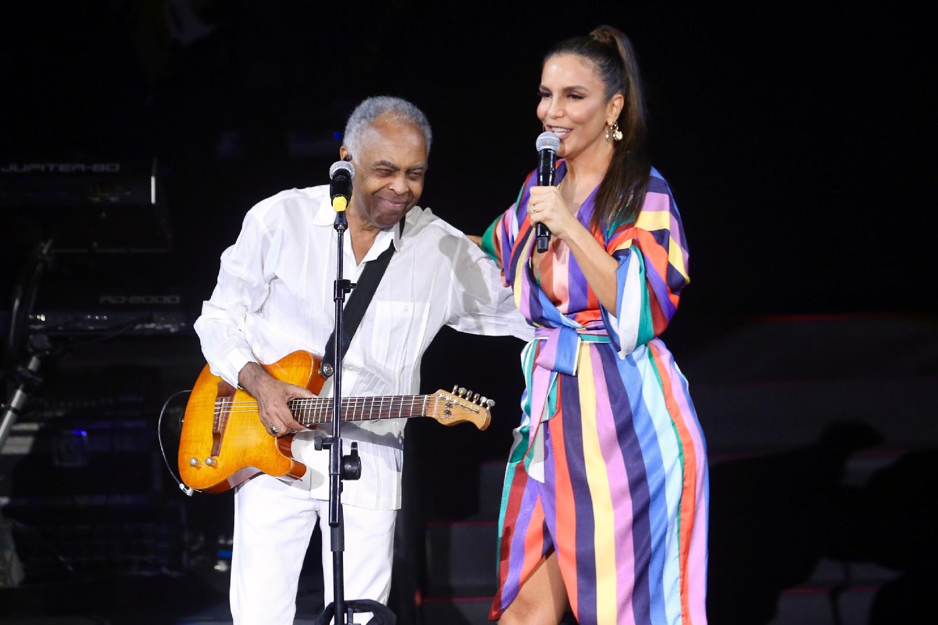 Ivete Sangalo e Gilberto Gil em inauguração de novo espaço no Allianz Parque, em São Paulo - Manuela Scarpa/Brazil News