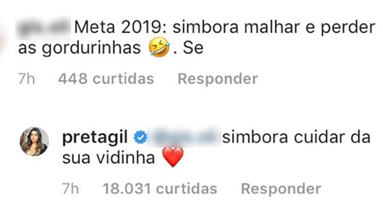 Preta Gil responde a comentários dos seguidores  - Reprodução/Instagram - Reprodução/Instagram