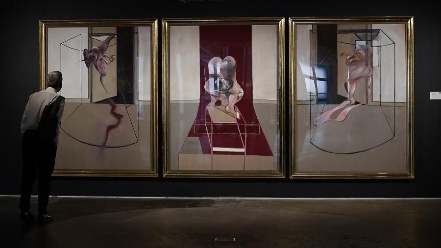 Francis Bacon é conhecido por trípticos como o "Masterpiece of Tragic Grandeur" (foto) - Timothy A. Clary/AFP