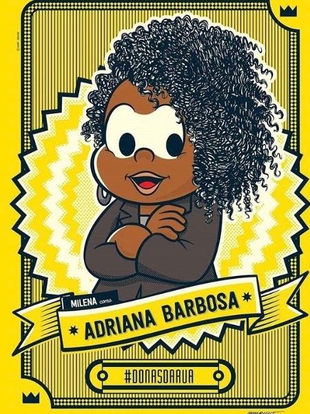 Adriana Barbosa foi representada pela personagem Milena no projeto "Donas da Rua da História", da Turma da Mônica - Reprodução/Twitter
