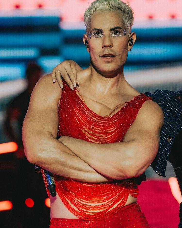 Christian Chavez em show do RBD, em 2023, no Rio Christian Chavez em show do RBD, em 2023, no Rio