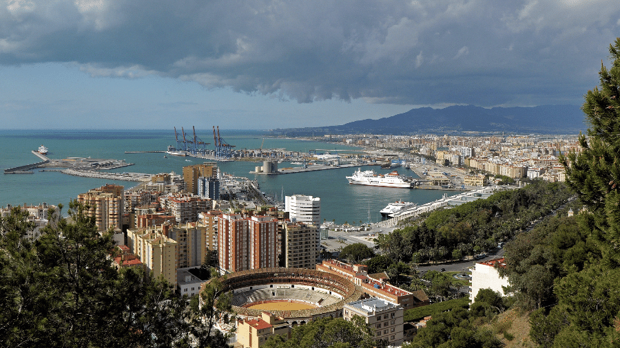 Vista de Málaga, na Espanha