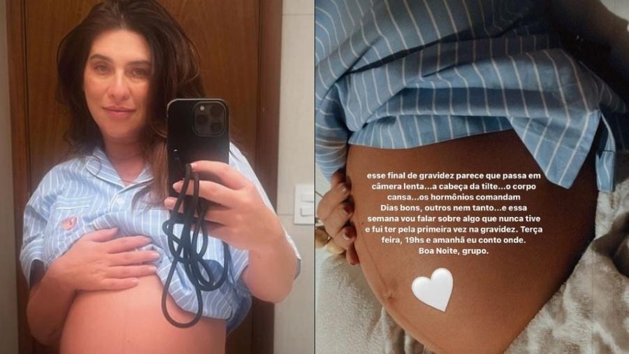 Atriz Fernanda Paes Leme cita dificuldades em reta final da gravidez