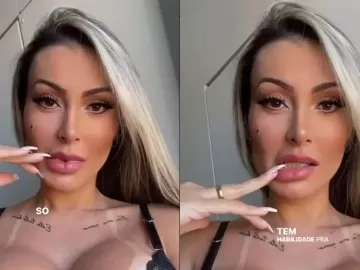 Andressa Urach faz procedimento na língua após bifurcação: 'Diminuir a dor'