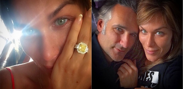 Ludmila mostra o anel que ganhou do seu futuro marido