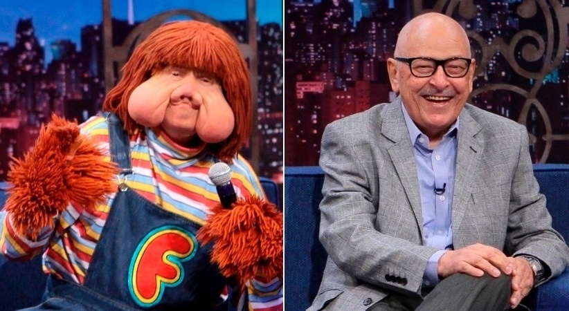 Inspirado no ET do cinema, Fofão marcou a infância de quem nasceu nos anos 1980. Mistura de cachorro, urso, porco e palhaço, ele veio do planeta Fofolândia para alegrar as crianças. Seu criador, o ator Orival Pessini, dá vida ao personagem usando uma máscara especial, com bochechas enormes - Montagem/UOL