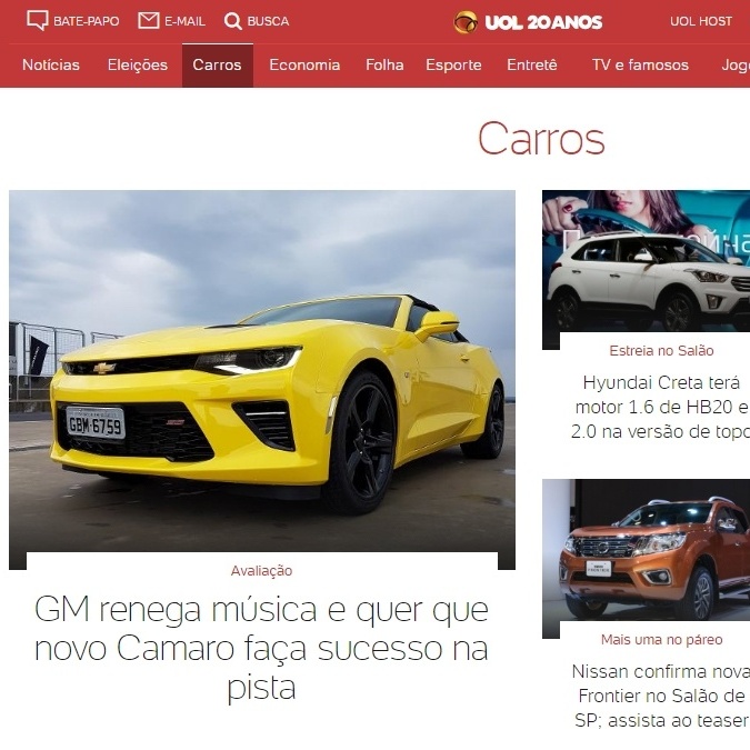 UOL Carros: notícias, lançamentos e avaliações sobre carros