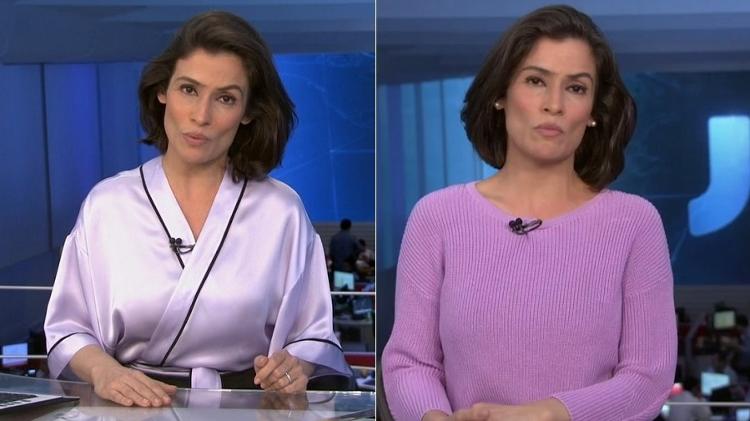 Roupa de Renata Vasconcellos em chamada no JN vira piada nas redes sociais 6