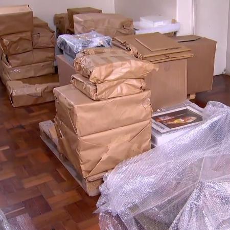 Acervo de Adoniran Barbosa está encaixotado na Galeria do Rock, em São Paulo - Reprodução/TV Globo - Reprodução/TV Globo