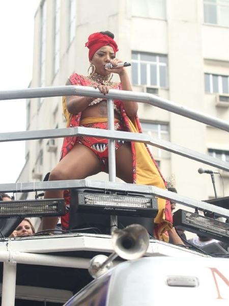 Ludmilla comanda o bloco Fervo da Lud, no centro do Rio de Janeiro - Daniel Pinheiro/AgNews 