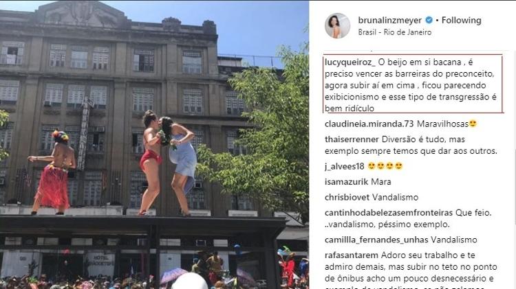 seguidores criticam Bruna linzmeyer - Reprodução/Instagram/brunalinzmeyer - Reprodução/Instagram/brunalinzmeyer