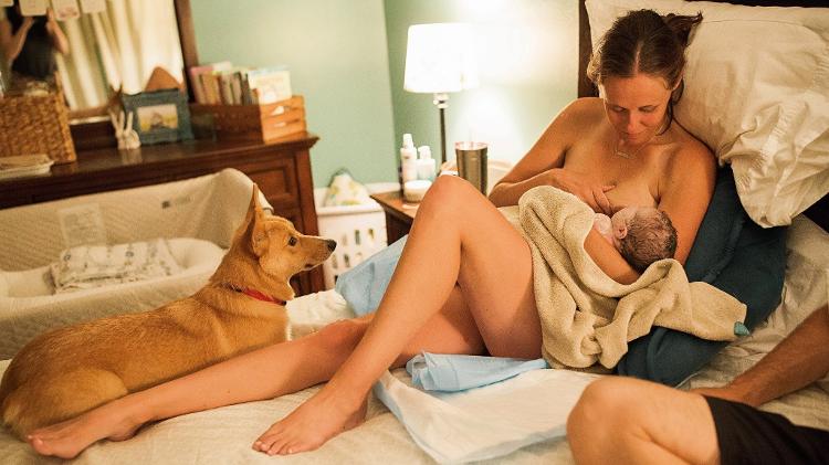 Corgi acompanha parto - Kristin Ann Photo - Kristin Ann Photo