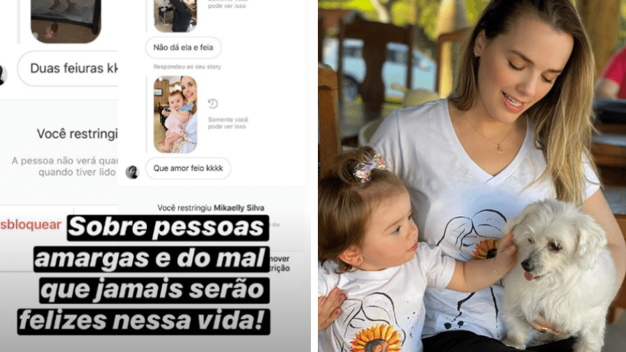 Thaeme compartilhou prints de comentários negativos sobre a filha Liz, de 1 ano - Reprodução/Instagram/@thaeme