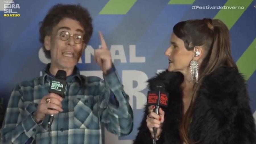 Nando Reis durante entrevista no Festival de Inverno Rio - Reprodução