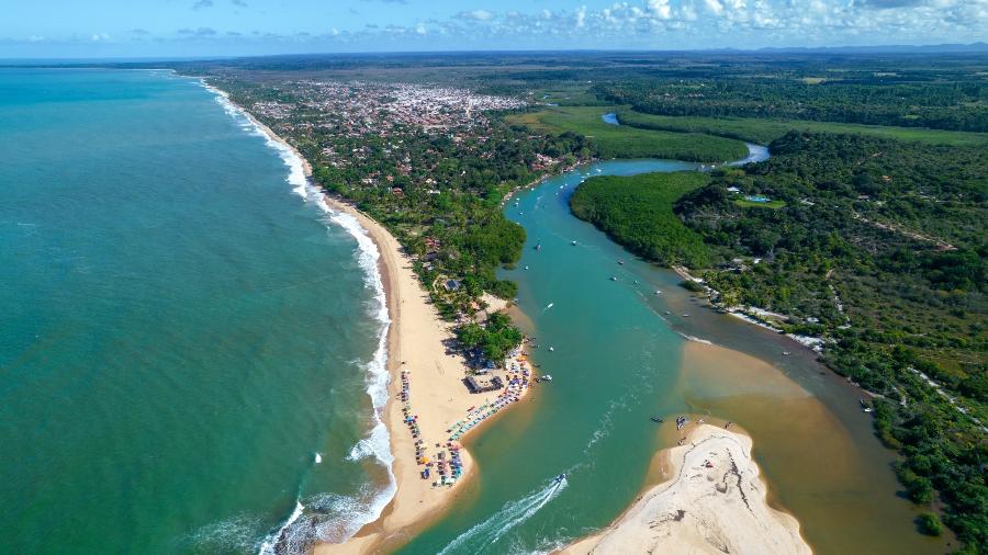 Praias de rio em Caraíva, na Bahia