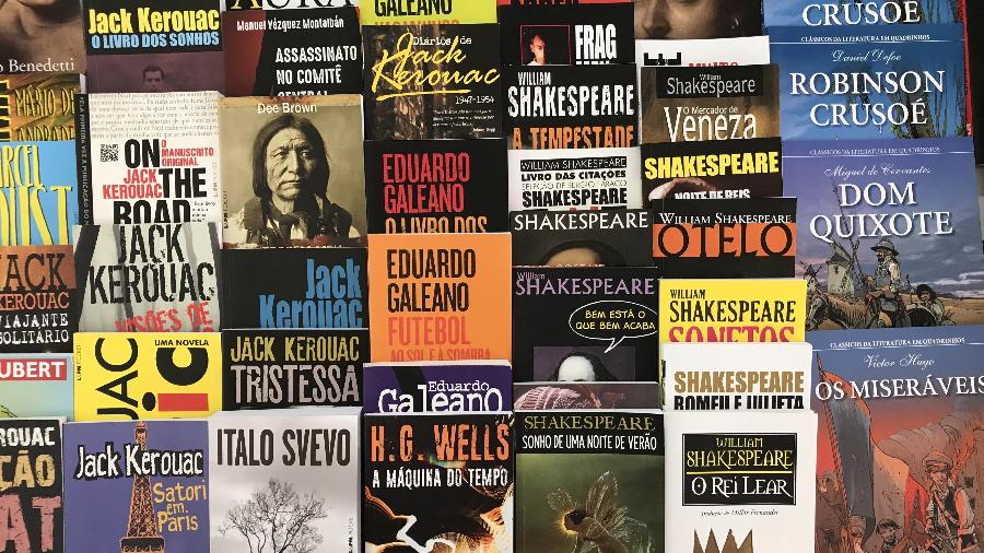 A L&PM Editores tem edições de nomes como Eduardo Galeano, Jack Kerouac e Shakespeare
