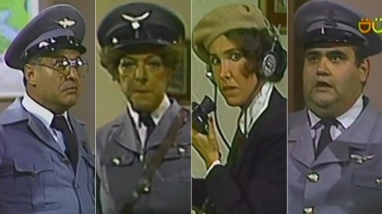 Horacio Gómez, Angelines Fernández, Florinda Meza e Edgar Vivar foram nazistas em episódio de "Chapolin" - Montagem/Reprodução - Montagem/Reprodução