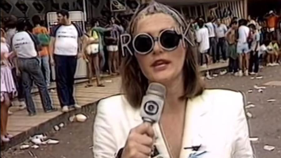 Ilze Scamparini à caráter no Rock in Rio em 1985 - Reprodução