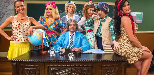 Professor Raimundo e o elenco feminino da Escolinha  - Estevam Avellar / TV Globo - Estevam Avellar / TV Globo