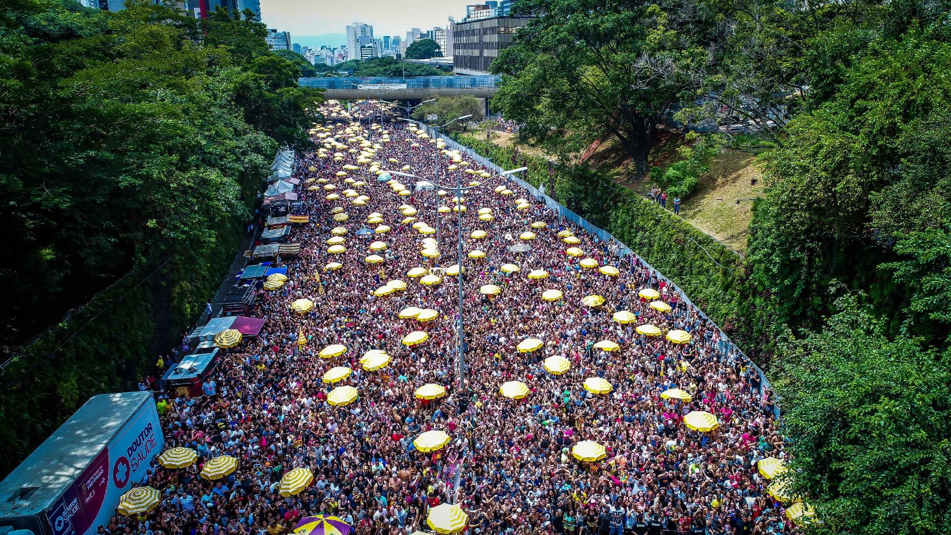 Público acompanha desfile do Bloco Largadinho, da cantora Claudia Leitte, pela av. 23 de Maio, zona sul de São Paulo - Edson Lopes Jr./UOL