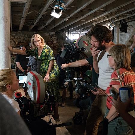 Os bastidores do filme "Um Lugar Silencioso" - Reprodução - Reprodução