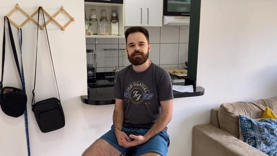 Diógenes Renan, analista de sistemas que recebeu bilhete homofóbico em Joinville (SC) - Reprodução/TV Globo