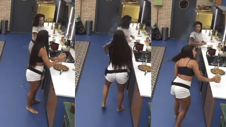 A Fazenda 2021: Marina Ferrari ateia fogo ao próprio cabelo por acidente - Reprodução/PlayPlus - Reprodução/PlayPlus