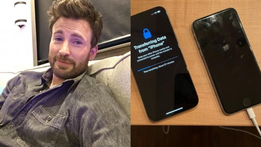 Chris Evans brinca sobre a falta que o celular fará, como o caso do botão home - Reprodução/Instagram