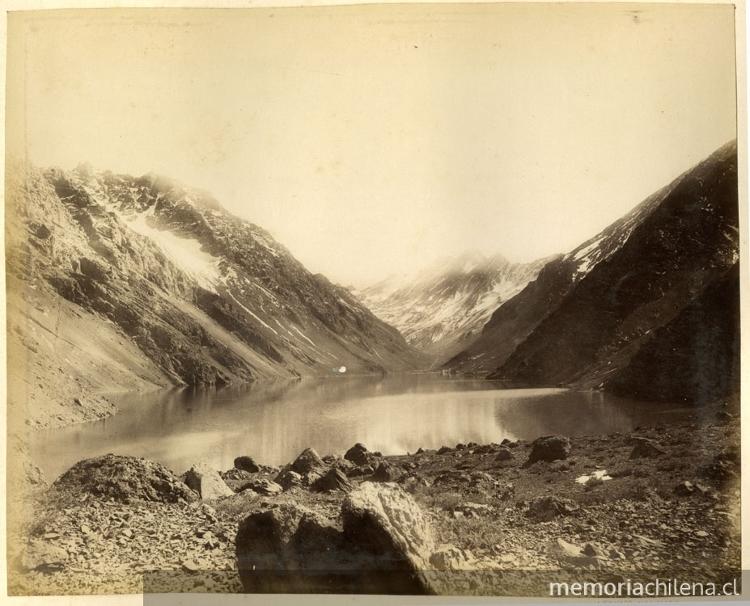 Registro da Laguna del Inca em 1890  - Biblioteca Nacional de Chile - Biblioteca Nacional de Chile