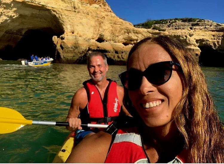 Um passeio de caiaque nas cavernas de Benagil, Algarve, Portugal - Arquivo pessoal - Arquivo pessoal