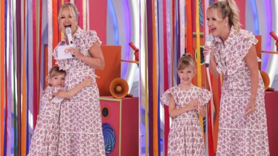 Eliana chama a sua filha Manu para o palco do seu programa 