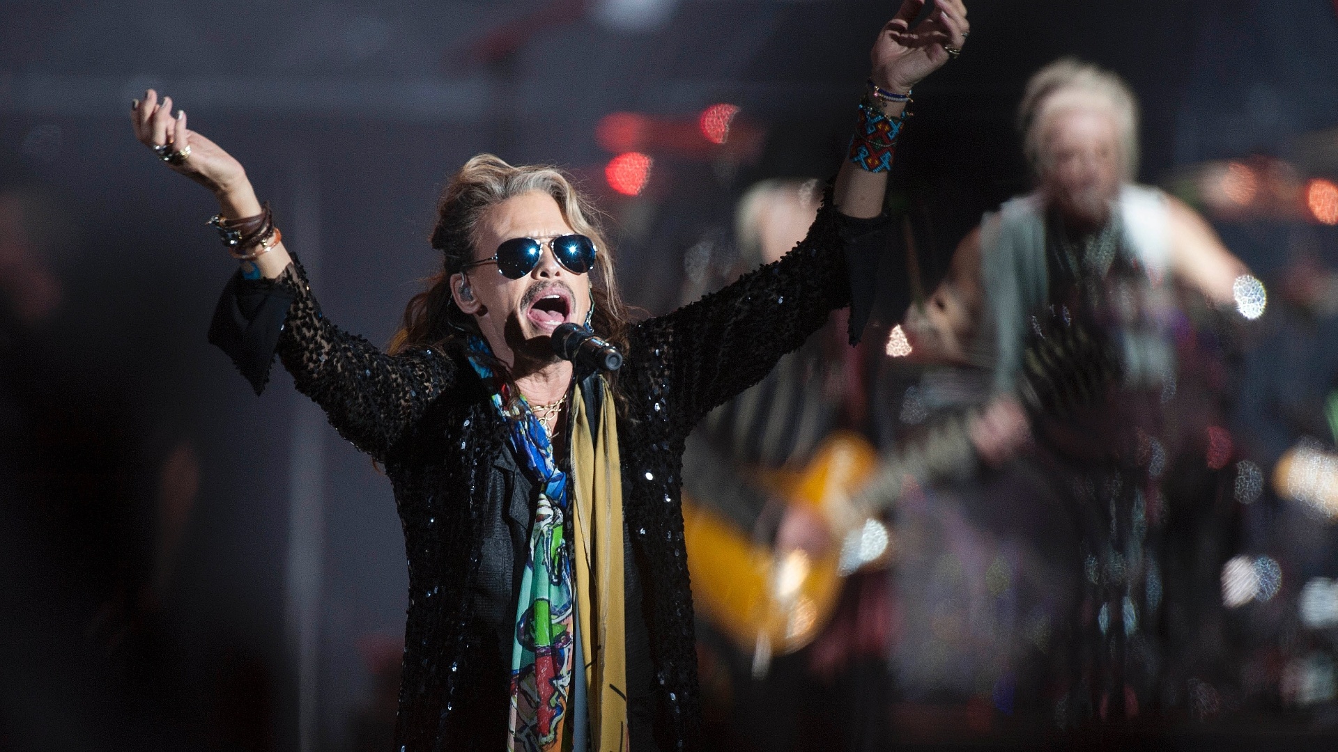 15.out.2016 - Aerosmith se apresenta no Allianz Parque, em São Paulo, com estádio lotado - Reinaldo Canato/UOL