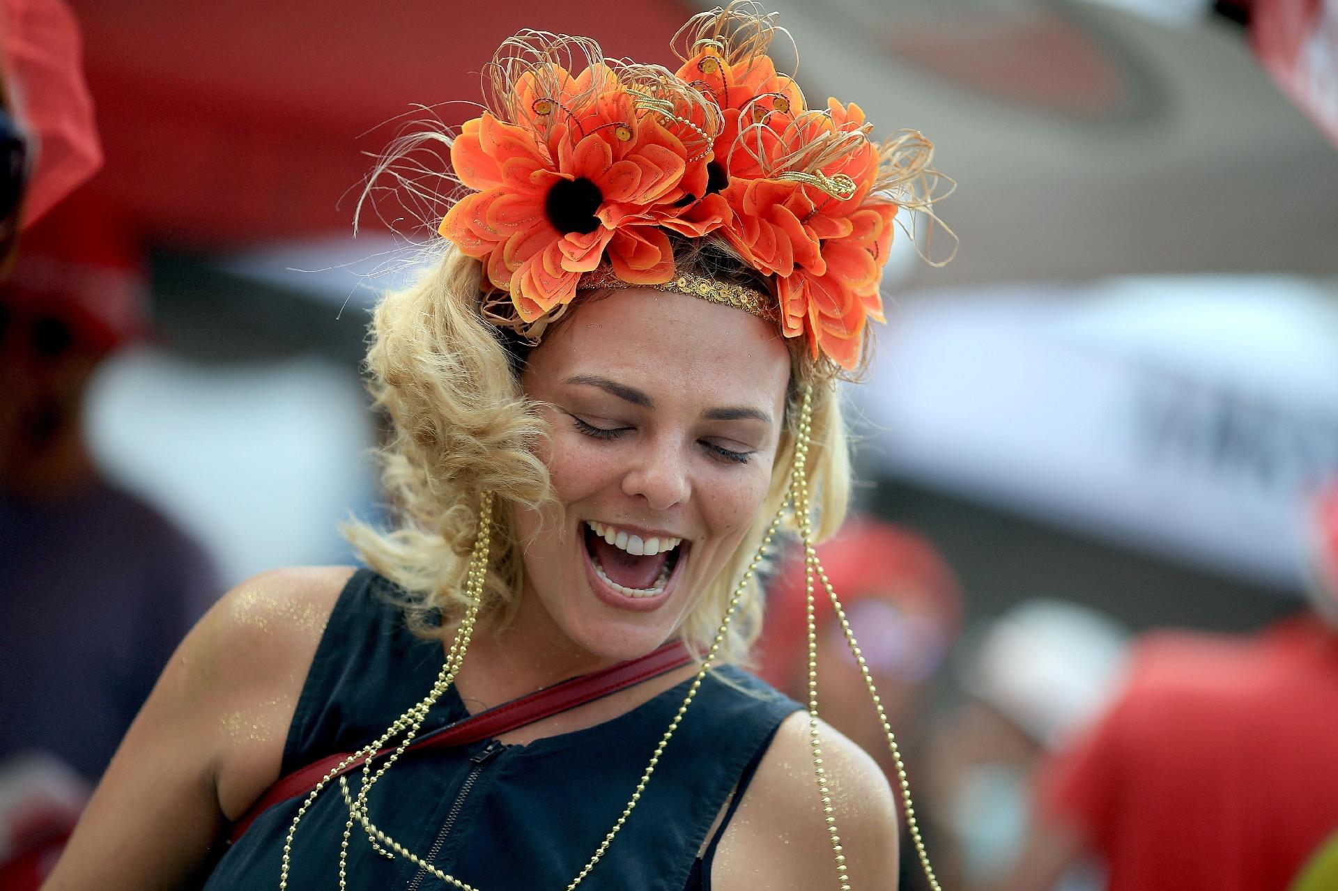 Foliona se divertiu na terça (28) gorda de Carnaval na Casa da Confraria do Pasmado - Ricardo Matsukawa/UOL