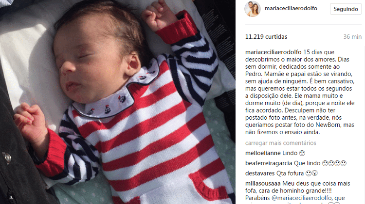 Maria Cecília e Rodolfo divulgaram fotos do filho Pedro - Reprodução/Instagram - Reprodução/Instagram