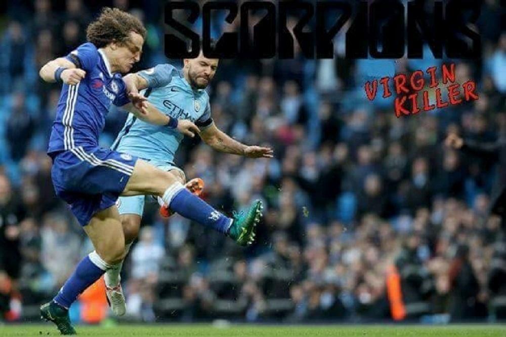 O zagueiro David Luiz já participou de uma campanha em prol da virgindade antes do casamento. A internet não perdoou e o colocou em "Virgin Killer" (1976), dos Scorpions. - Reprodução/Facebook
